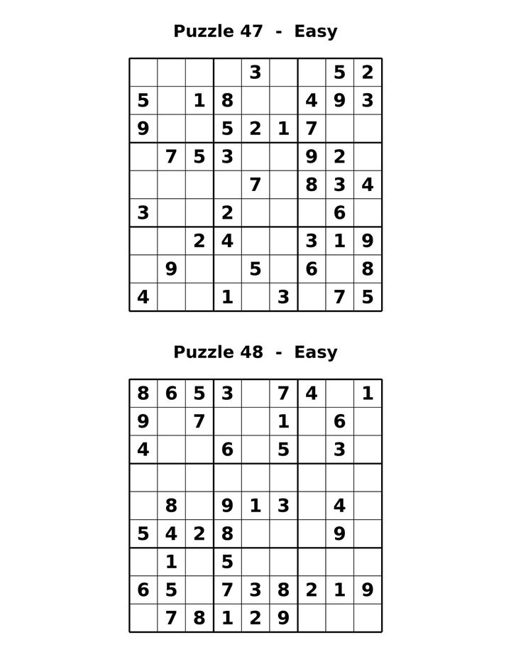 Large Print Sudoku for Seniors