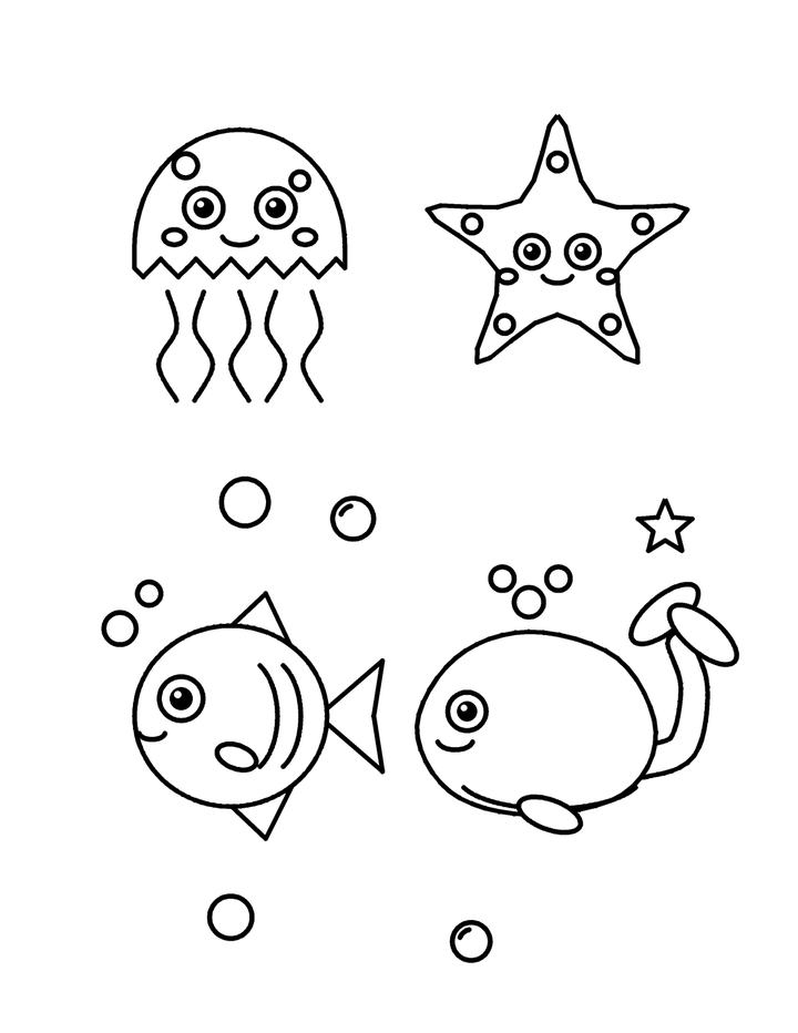 Ocean Animals Coloring Book for Kids
