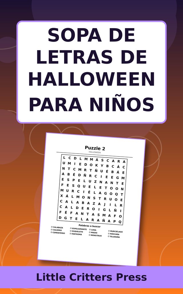 Sopa de Letras de Halloween para Niños