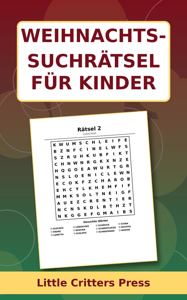Weihnachts-Suchrätsel für Kinder